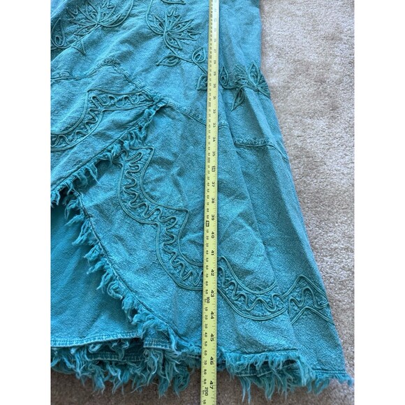 Inca Cottons Women Maxi Dress Babydoll Empire Waist Embroidered 1XL Boho Y2K - Picture 9 of 10